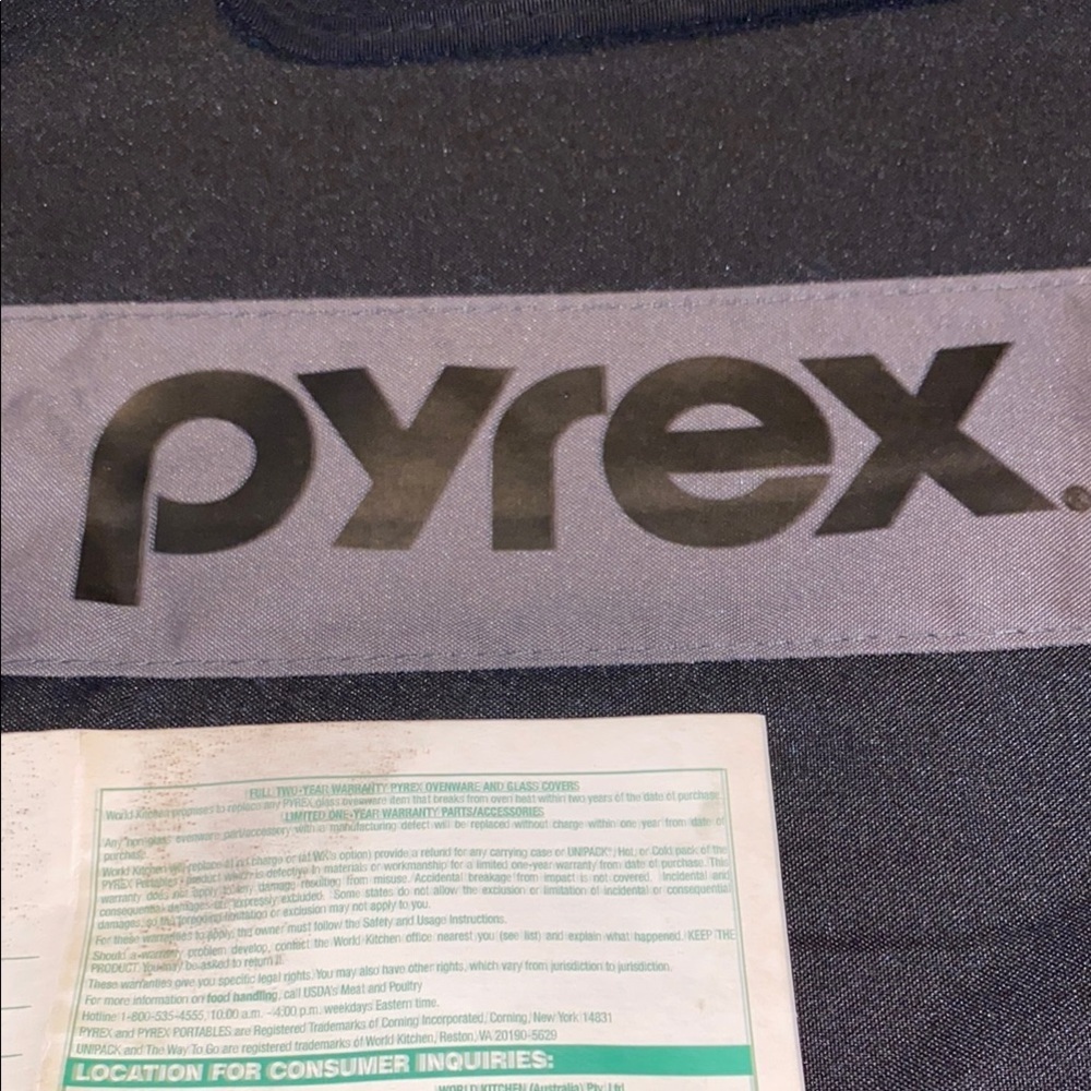 BX6 Pyrex Dark Blue and Gray Insulated Carrier - Picture 2 of 8